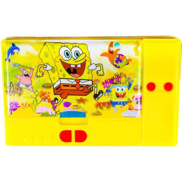 جا مدادی دکمه دار مدل باب اسفنجی 03، Sponge Bob 03 Button Pencil Case