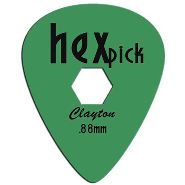 پیک گیتار الکتریک کلایتون مدل 0.88 میلی‌متری HexPick بسته‌ دوازده عددی، Clayton HexPick 0.88mm Guitar Picks 12 Pack