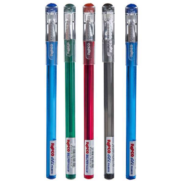 خودکار 4 رنگ پاپکو مدل PX-004 بسته 5 عددی، Papco PX-004 4 Color Pen Pack of 5