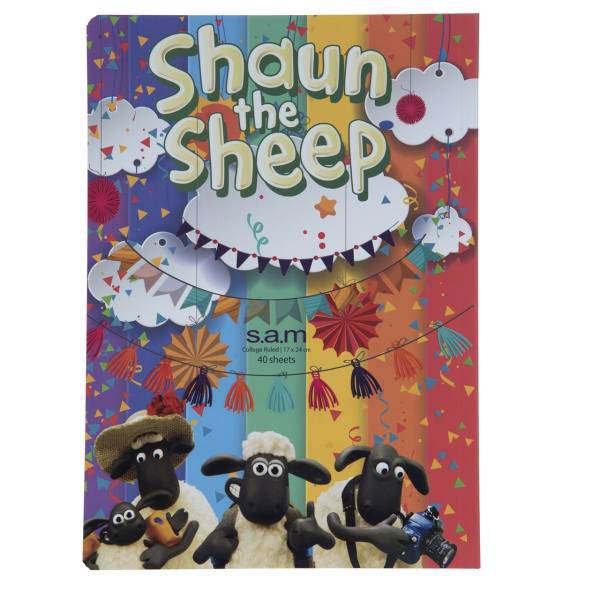 دفتر مشق سم طرح بره ناقلا، Sam Shaun The Sheep Design Homework Notebook