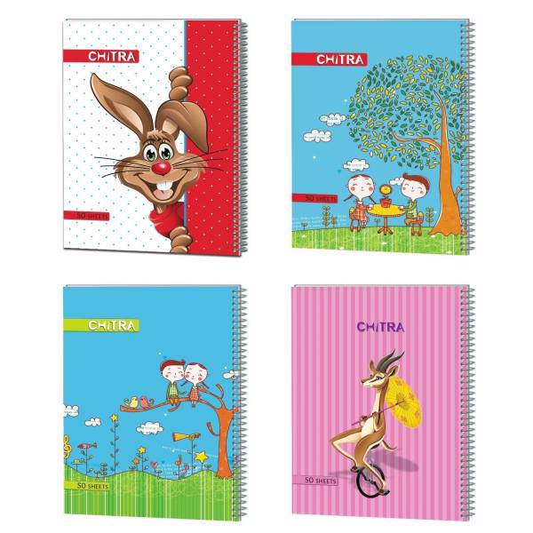 دفتر مشق چیترا کد 078 مجموعه 4 عددی، Chitra 078 Homework Notebook Set 4 Pcs