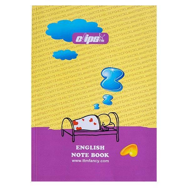 دفتر زبان کلیپس طرح رویای الفبا 80 برگ، Clips Alphabet Dream Design 50 Sheets English Notebook