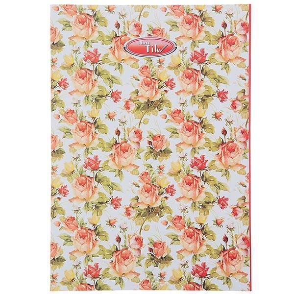 دفتر مشق کلیپس طرح گل رز 80 برگ، Clips Rose Flower Design 80 Sheets Homework Notebook