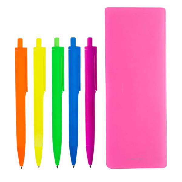 ست خودکار و جامدادی لاتن مدل Medon Pink، Laton Medon Pink Pen and Notebook Set