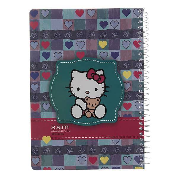 دفتر مشق سم طرح هلوکیتی 2، Sam Hello Kitty Design 2 Homework Notebook