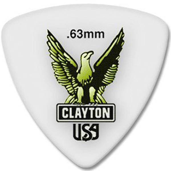 پیک گیتار الکتریک کلایتون مدل Acetal 0.63 mm طرح سه‌گوش، Clayton Acetal 0.63 mm Guitar Picks