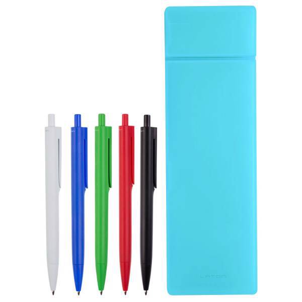 ست خودکار و جامدادی لاتن مدل Biso Blue، Laton Biso Blue Pen and Notebook Set