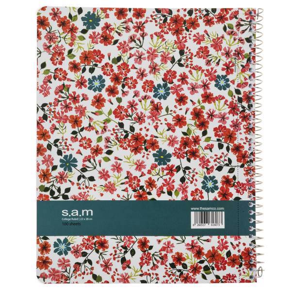 دفتر مشق سم طرح گل ها، Sam Flowers Design Homework Notebook