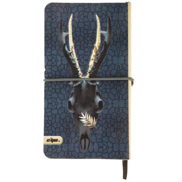 دفتر یادداشت کلیپس طرح Deer skull، Clips Deer skull Notebook