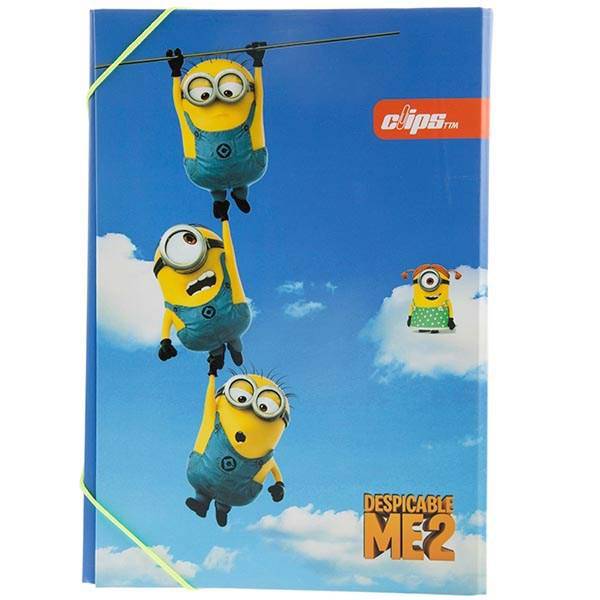 پوشه کش دار کلیپس طرح مینیون 2، Clips Rubber Minion 2 Design Folder