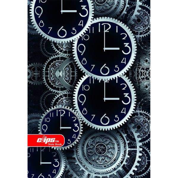 دفتر مشق کلیپس طرح ساعت، Clips Clock Design Homework Notebook