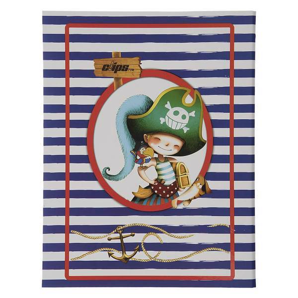 دفتر کلاسوری کلیپس طرح دزد دریایی، Clips Pirate Ring Binder Notebook