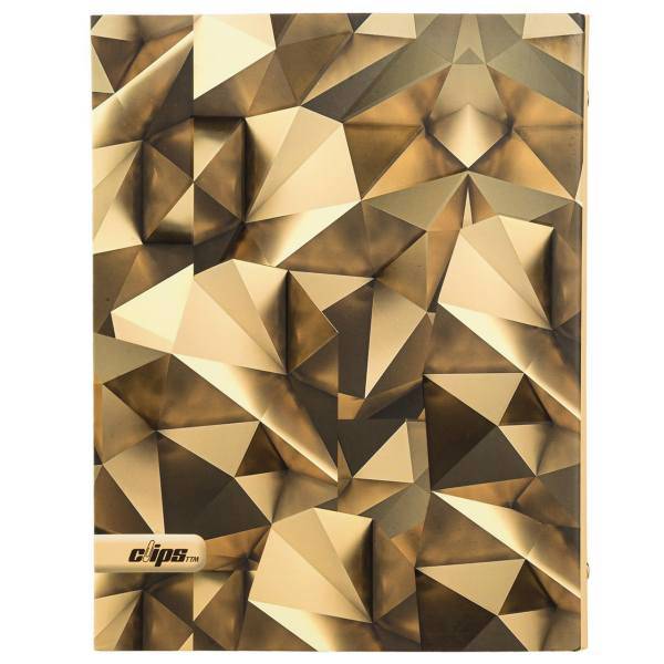 دفتر کلاسوری کلیپس طرح منشور 100 برگ، Clips Prism Design Ring Binder Notebook 100 Sheets