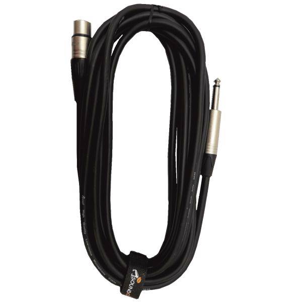 کابل میکروفن سوندکو مدل T90 (کنون-بنون) طول 5 متر، Soundco mic connection cable 5 meter XLR female TRS male