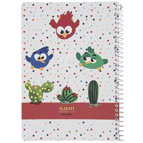 دفتر مشق سم طرح پرندگان خشمگین، Sam Angry Birds Design Homework Notebook