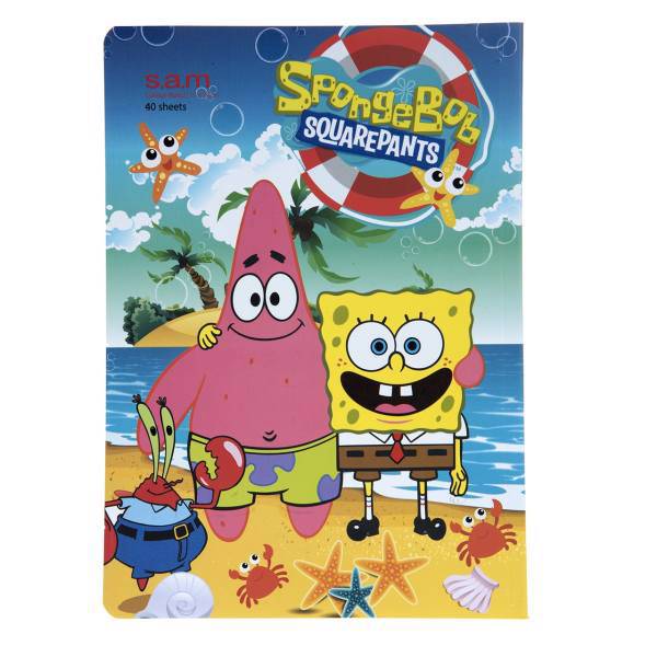 دفتر مشق سم طرح باب اسفنجی، Sam Sponge Bob Design Homework Notebook