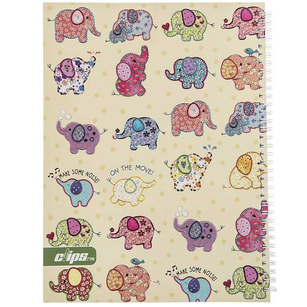 دفتر نقاشی کلیپس طرح فیل، Clips Elephant Design Painting Notebook