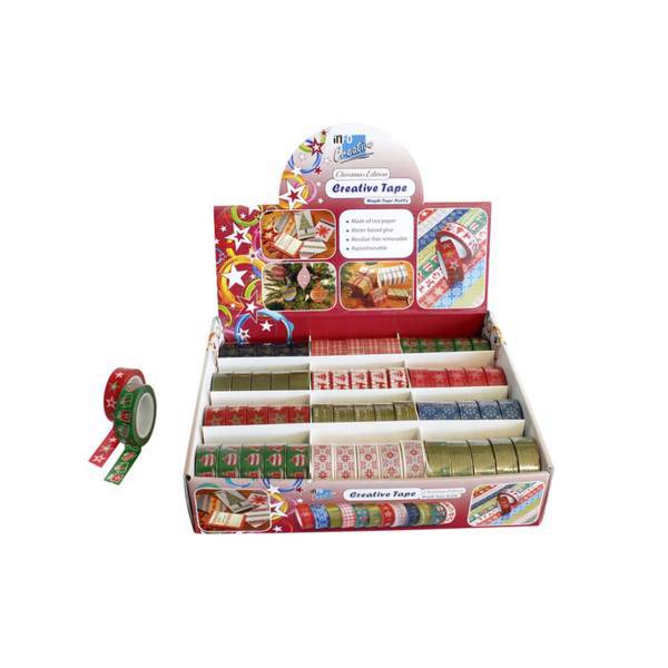 نوارچسب اینفو طرح کریسمس مدل 06-7744 بسته 60 عددی، Info Creative Tape display Christmas Edition