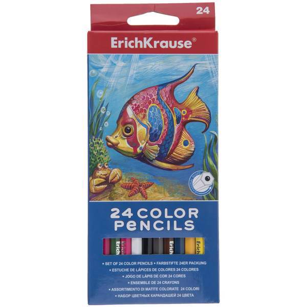 مداد رنگی 24 رنگ اریک کراوزه مدل EK32880، ErichKrause EK32880 24 Color Pencils