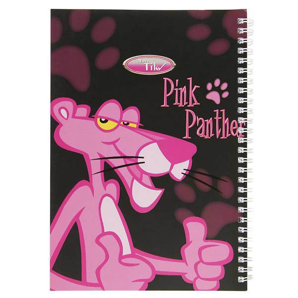دفتر مشق کلیپس طرح پلنگ صورتی، Clips Pink Panther Design Homework Notebook