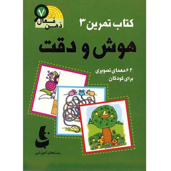 کتاب هوش و دقت (کتاب3 : 62 معمای تصویری برای کودکان) اثر گروه پژوهش بسته های آموزشی تاب