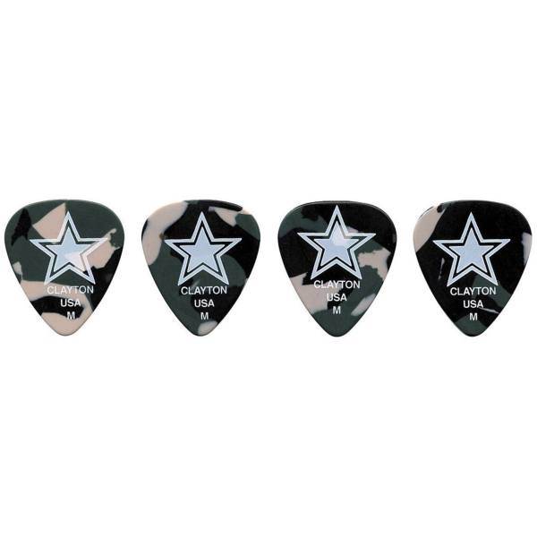 پیک گیتار الکتریک کلایتون مدل Camo Medium بسته‌ دوازده عددی، Clayton Camo Medium Guitar Picks 12 Pack