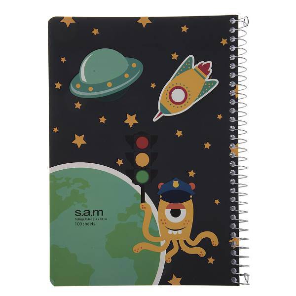 دفتر مشق سم طرح فضایی ها، Sam Aliens Design Homework Notebook