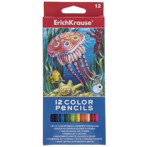 مداد رنگی 12 رنگ اریک کراوزه مدل EK32878، ErichKrause EK32878 12 Color Pencils