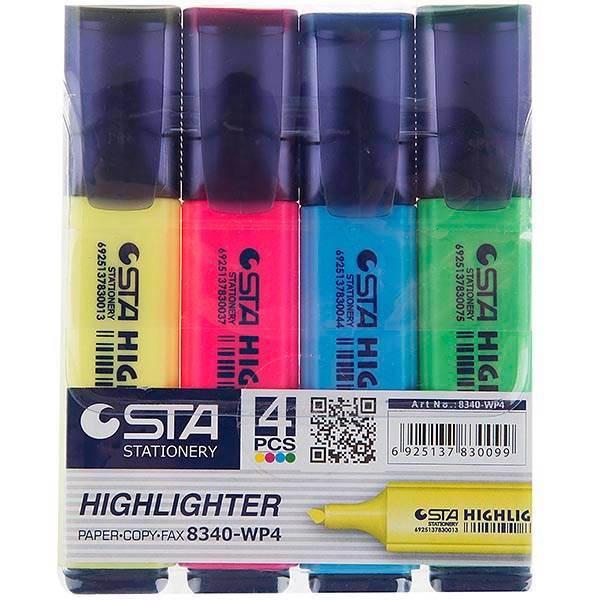 ماژیک علامت گذار پنتر مدل STA 8340 - بسته 4 عددی، Panter STA 8340 Highlighter - Pack of 4