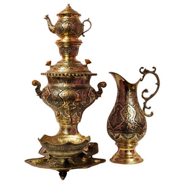 سرویس 5 پارچه سماور مدل 444657 گالری جعفری