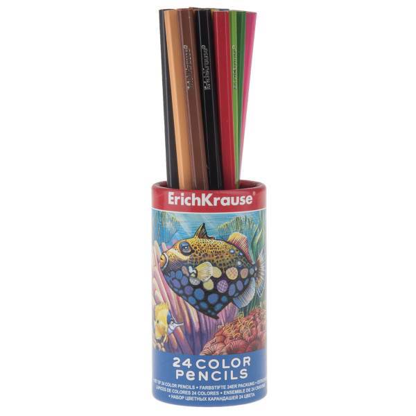 مداد رنگی 24 رنگ اریک کراوزه مدل EK32883، ErichKrause EK32883 24 Color Pencils