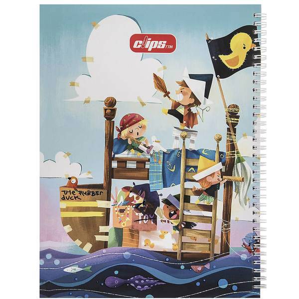 دفتر نقاشی کلیپس طرح دزدان دریایی کوچک، Clips Little Pirates Design Painting Notebook