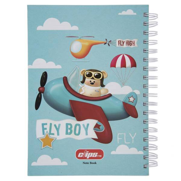 دفتر مشق کلیپس طرح پرواز، Clips Flight Design Homework Notebook