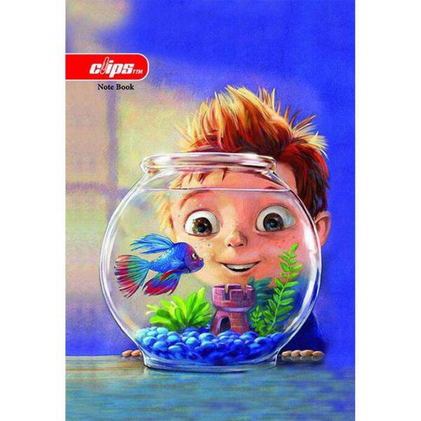 دفتر مشق کلیپس طرح تنگ ماهی، Clips Fishbowl Design Homework Notebook