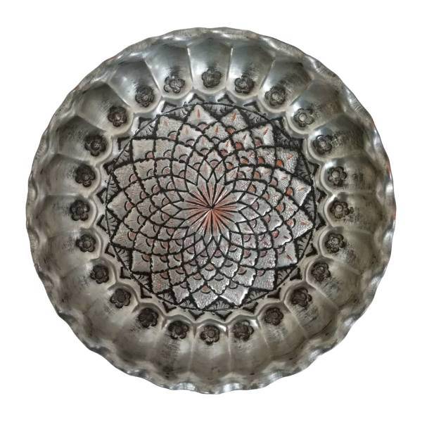 سینی مسی قلمزنی کد AL-80040094 سایز 20 سانتی متر