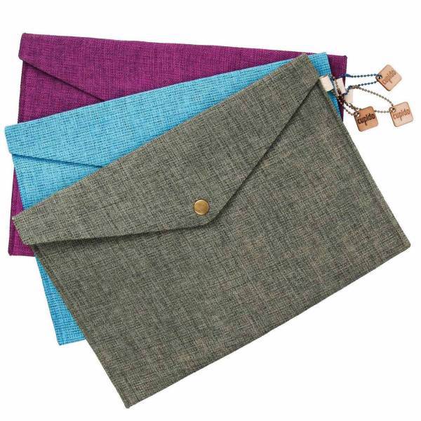 پوشه پارچه ای کاپیدو کد 609182 سایز A4 مجموعه سه عددی، Cupido 609182 Cloth Folder Size A4 Pack Of 3