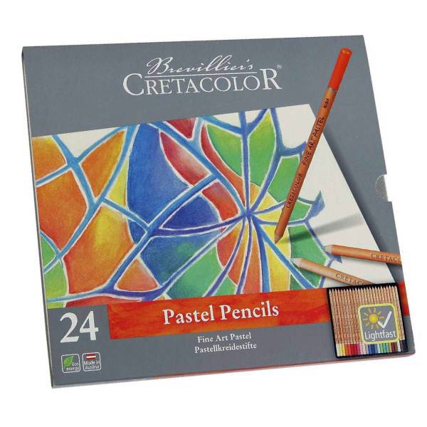 مداد پاستل 24 رنگ کرتاکالر مدل 47024، Cretacolor 47024 24 Colored Pastel Pencils