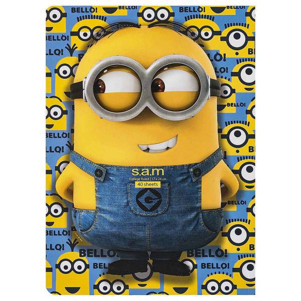 دفتر مشق سم طرح مینیون ها، Sam Minions Design Homework Notebook