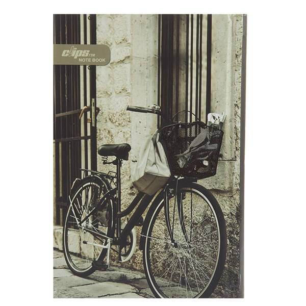 دفتر یادداشت کلیپس طرح دوچرخه 160 برگ، Clips Bicycle Design 160 Sheets Notebook