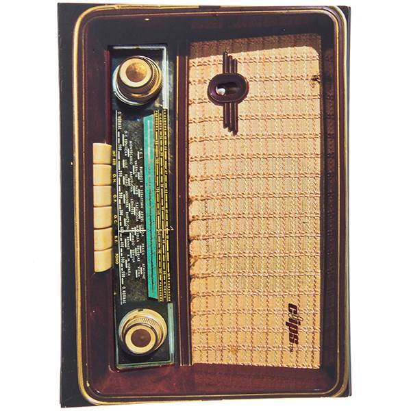 دفتر 100 برگ کلیپس مدل کلاسوری طرح رادیو جلد سخت، Clips 100 Sheets Hard Cover Radio Design Ring Binder Notebook