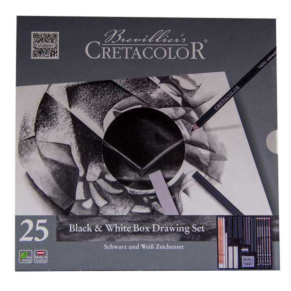 ست طراحی سیاه و سفید کرتاکالر مدل 40026، Cretacolor Black and Wihte Drawing