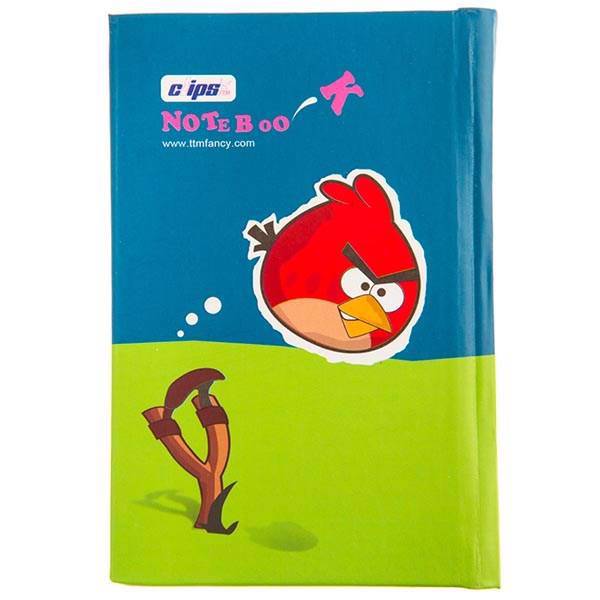 دفترچه یادداشت کلیپس طرح انگری بردز قرمز 100 برگ، Clips Red Angry Brids Design 100 Sheets Notebook