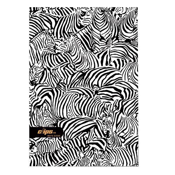 دفتر مشق کلیپس طرح گورخر - 80 برگ، Clips Zebra Design Homework Notebook - 80 Sheets