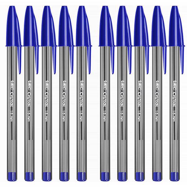 خودکار بیک مدل کریستال لارج بسته 10 عددی، Bic Cristal Large Ballpoint Pen Pack of 10