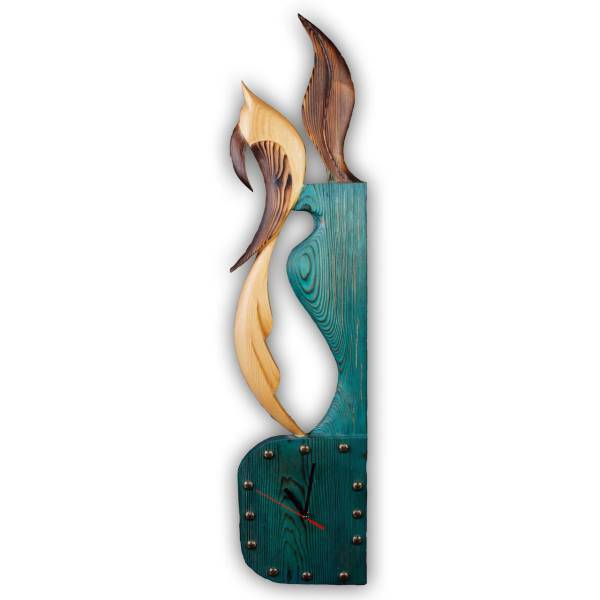 ساعت دیواری گالری روح چوب طرح پرنده مدل sowag-wa-009