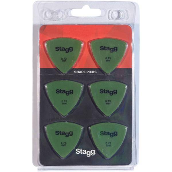 پیک گیتار استگ مدل SPELLIX6-0.73 بسته‌ شش عددی، Stagg SPELLIX6-0.73 Triangle Guitar Picks