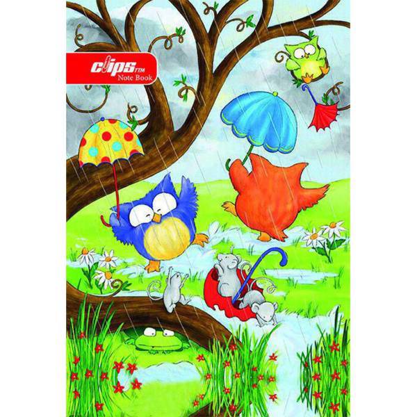 دفتر مشق کلیپس طرح جغد، Clips Owl Design Homework Notebook