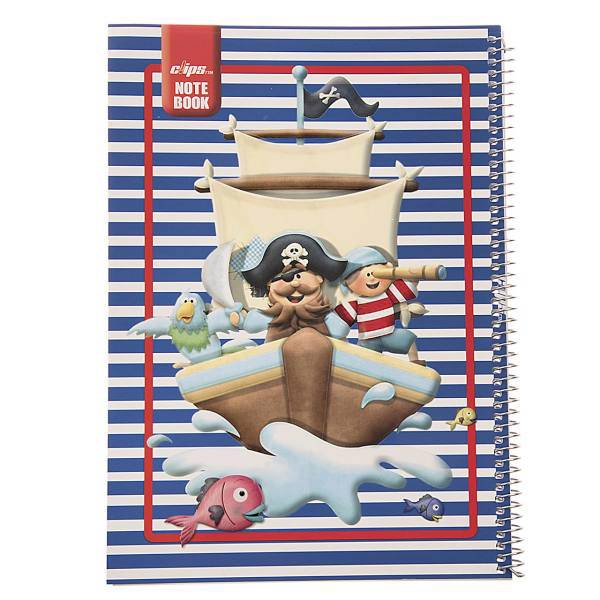 دفتر نقاشی کلیپس طرح دزدان دریایی، Clips Pirates Painting Noebook