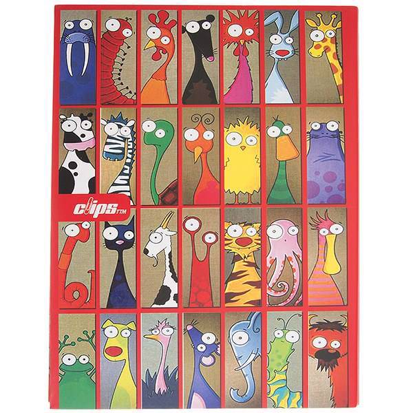 دفتر کلاسوری کلیپس طرح قاب عکس حیوانات 100 برگ، Clips Animals Photo Frame Design 100 Sheets Ring Binder Notebook