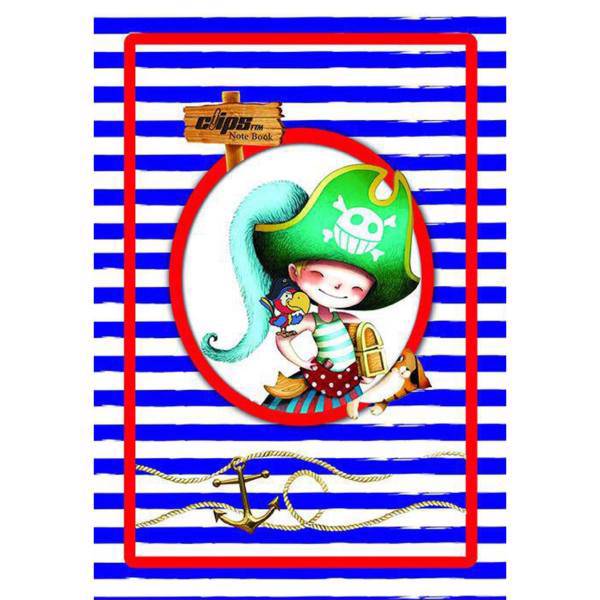 دفتر مشق کلیپس طرح دزد دریایی، Clips Pirate Homework Notebook